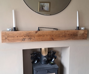 Simple Reclaimed Pine Mantle Beams 1 Thumb